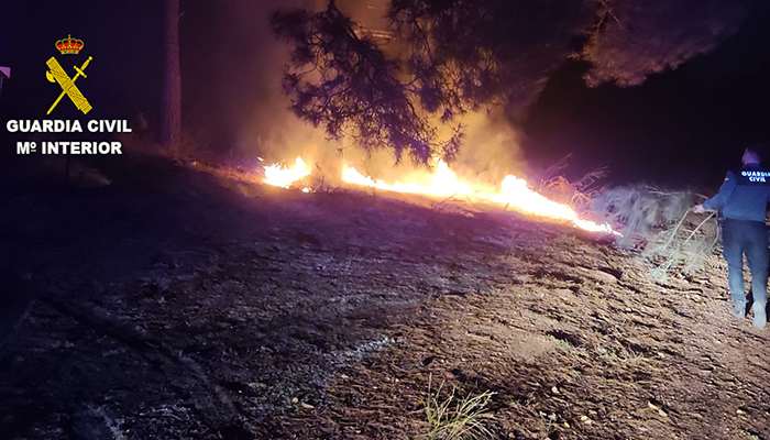 La Guardia Civil investiga a cuatro personas por un incendio forestal el pasado mes de abril en Olmedilla de Alarcón