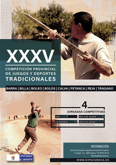 Huete acogerá el 17 de julio la primera jornada de la XXXV Competición Provincial de Juegos y Deportes Tradicionales