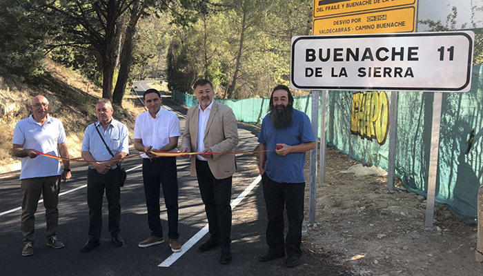La Diputación de Cuenca recepciona las obras de mejora de la CUV-9141 que une Buenache de la Sierra con la Cueva del Fraile