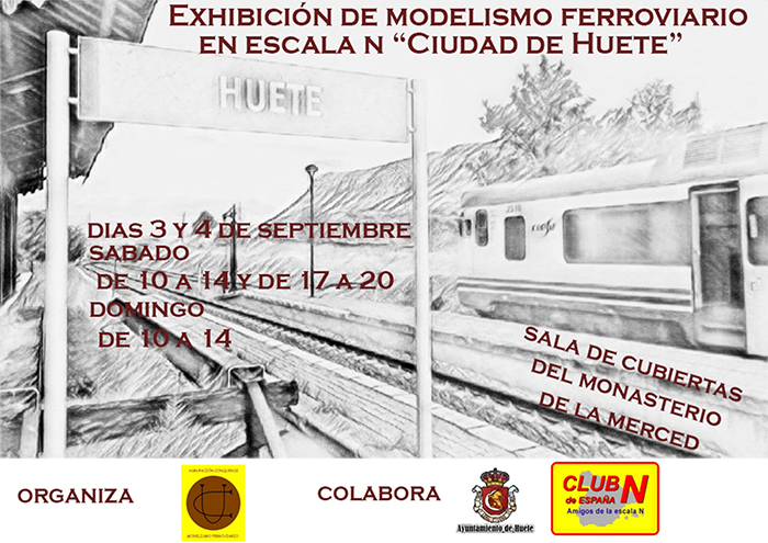 Exhibición de modelismo ferroviario Ciudad de Huete el 3 y 4 de septiembre, y exposición de fotografía