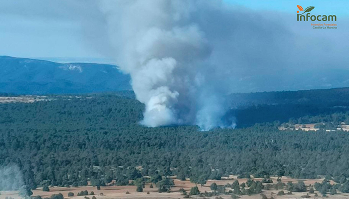 Incendio en Carrascosa de la Sierra