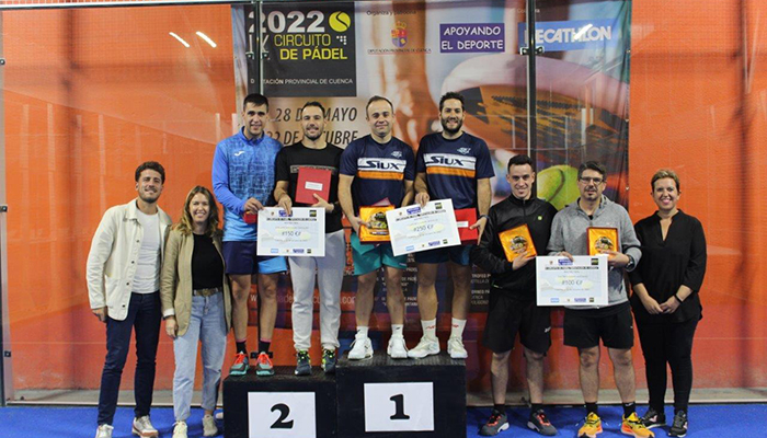 Daniel Molina, Gonzalo Rueda, Marta Gamero y Miriam Gamero se proclaman campeones del Máster Final del IX Circuito de Pádel de la Diputación de Cuenca