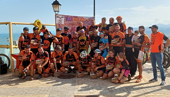 Novena bajada Iniesta-Cullera del equipo deportivo Nutriobleix con 24 participantes