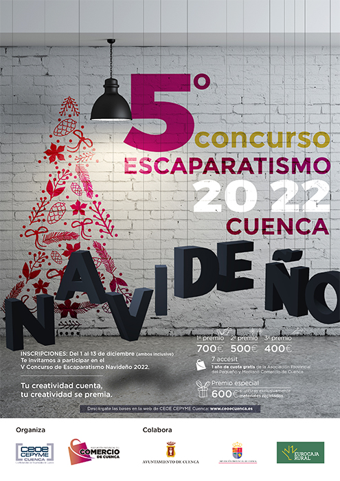 La Asociación de Comercio de Cuenca y el Ayuntamiento convocan la quinta edición del Concurso de Escaparates Navideños con un primer premio de 700 euros