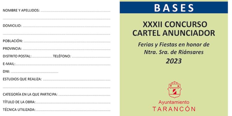 Tarancón convoca las bases del concurso del cartel anunciador de las fiestas patronales de la localidad Tarancón convoca las bases del concurso del cartel anunciador de las fiestas patronales de la localidad