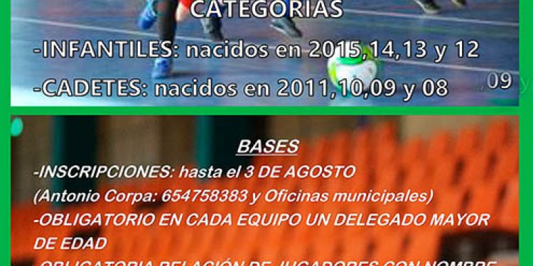 El Ayuntamiento de Huete organiza un torneo infantil y cadete de de fútbol-sala