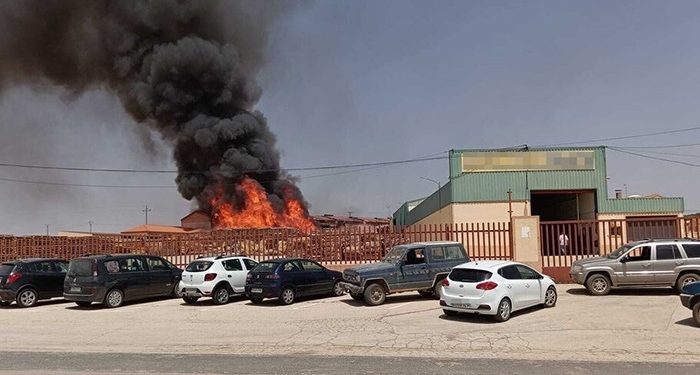 El incendio en una empresa de Hontanaya calcinó 1.000 metros cúbicos de palets