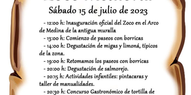 Ya hay programa para el Zoco Medieval que se celebrará en Huete el sábado 15 de julio Ya hay programa para el Zoco Medieval que se celebrará en Huete el sábado 15 de julio
