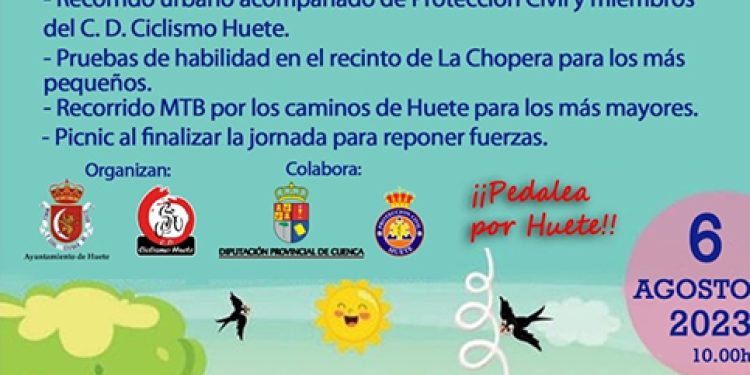 Huete celebrará el Día de la Bicicleta el próximo 6 de agosto Huete celebrará el Día de la Bicicleta el próximo 6 de agosto