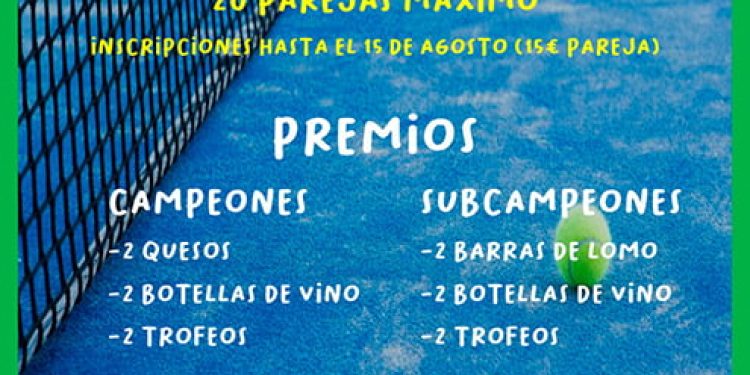 IV Torneo de Pádel en Huete el 18 y 19 de agosto
